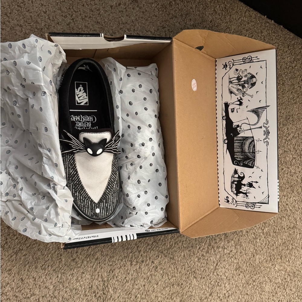 Vans Kids Black and White Cat Sneakers